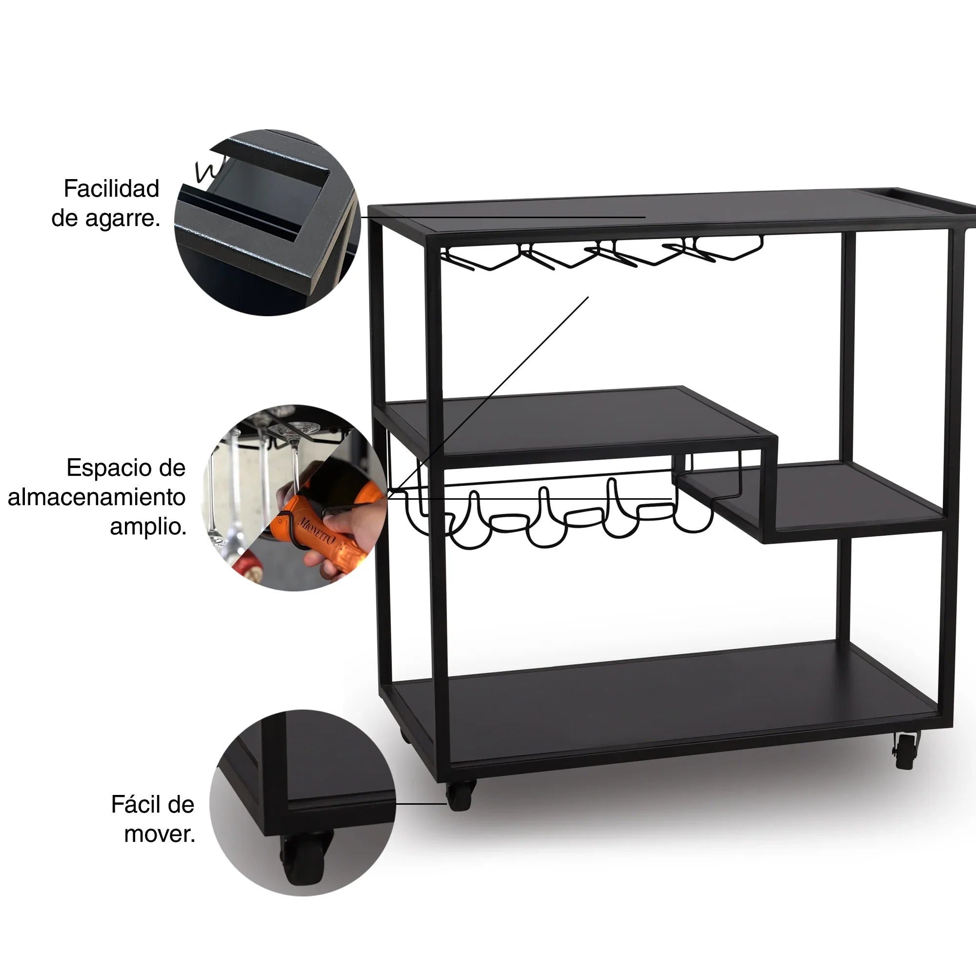 Carrito de servicio Dark - DI+Mueble - Comprar