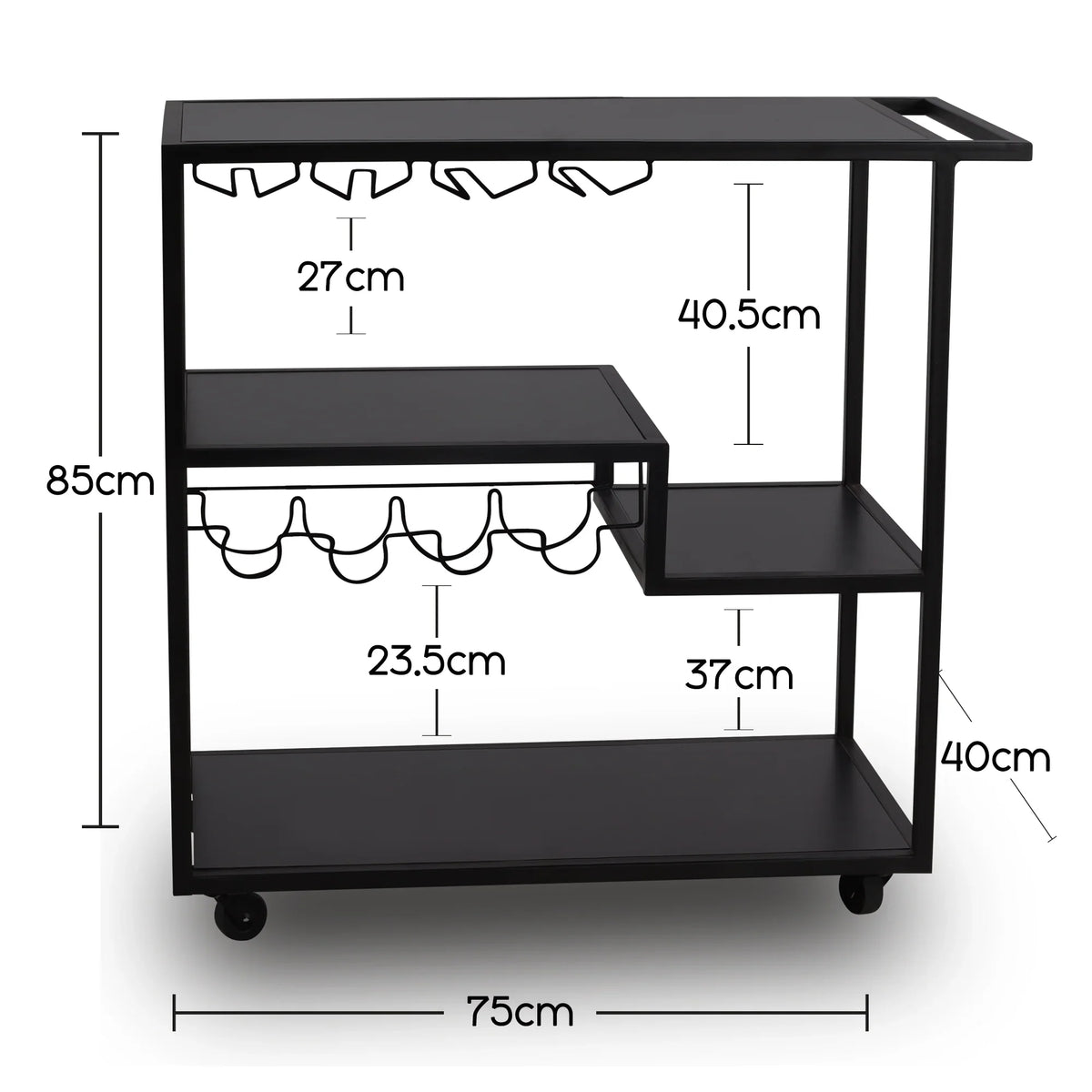 Carrito de servicio Dark - DI+Mueble - Comprar